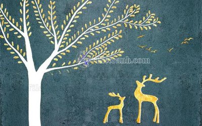 File in trần File in tranh tường hiện đại FT23575 (file gốc) phong thủy