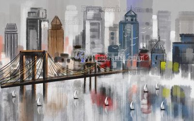 File tranh File in tranh tường hiện đại FT23648 (bản gốc) treo phòng ăn