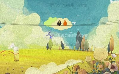 File in trần File in tranh tường hiện đại FT23663 (bản gốc) phong cảnh