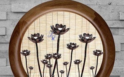 Ảnh gốc file in lụa File in tranh tường hiện đại FT23853 chi tiết