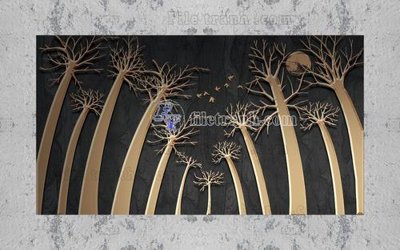 Tải file File in tranh tường hiện đại FT24047 (PSD) cho in tranh 3D