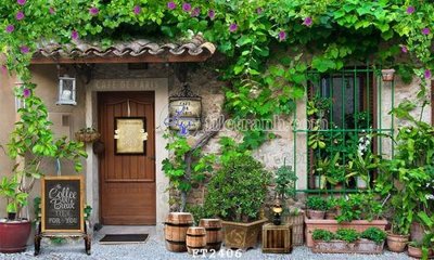 Ảnh mô tả file gốc in mica File psd tường quán cà phê FT2406