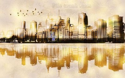 File tranh File in tranh tường hiện đại FT24097 (bản gốc) treo quán cafe