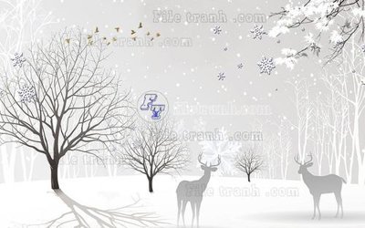 File tranh in trần 3D File in tranh tường hiện đại FT24107 (ảnh gốc)