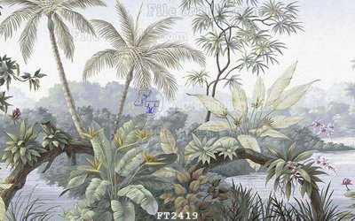 File gốc File psd tường quán cà phê FT2419 (in tráng gương) nghệ thuật