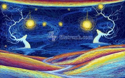 File PSD in ấn File in tranh tường hiện đại FT24300 (chất lượng cao)