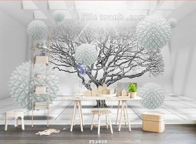 File tranh gốc File psd tường quán cà phê FT2439 (sắc nét từng chi tiết)