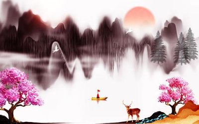 File gốc in ấn File in tranh tường hiện đại FT24636 chuẩn màu CMYK