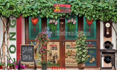 File tranh trang trí File psd tường quán cà phê FT2704 (tải file gốc)