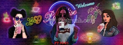 Tải file gốc File psd tường quán cà phê FT3045 (in bạt) quảng cáo