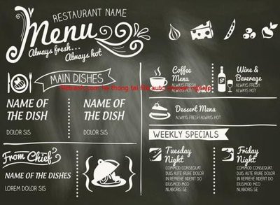 File PSD File tranh dán tường cà phê nhà hàng FT3070 (gốc) cho designer