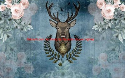 Tải file File tranh dán tường cà phê nhà hàng FT3165 (gốc) chủ đề phong thủy