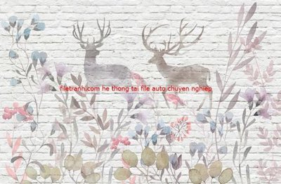 File tranh gốc File tranh dán tường cà phê nhà hàng FT3199 chủ đề hiện đại