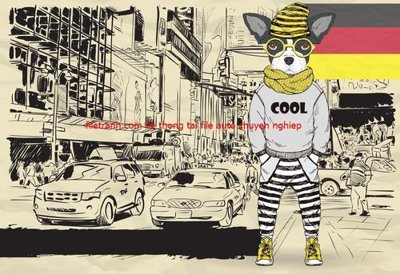 File gốc File tranh dán tường cà phê nhà hàng FT3253 (in lụa) tranh mã đáo