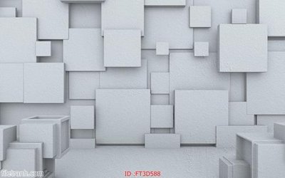File gốc Tường nền 3D hiện đại FT3D588 (trang trí) phòng làm việc