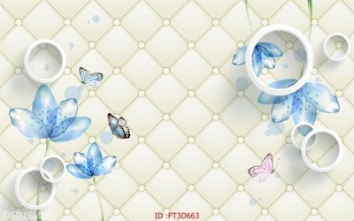 File ảnh Tường nền 3D hiện đại FT3D663 (gốc) dùng in Pano