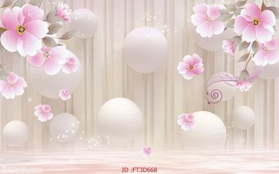 File tranh in trần Tường nền 3D hiện đại FT3D668 (ảnh gốc siêu nét)