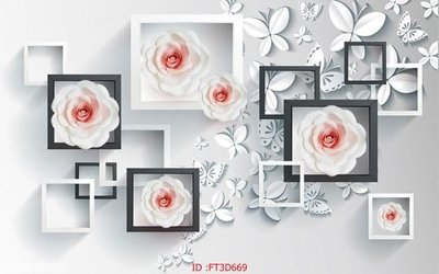 Download file Tường nền 3D hiện đại FT3D669 (gốc) in mica ốp bếp