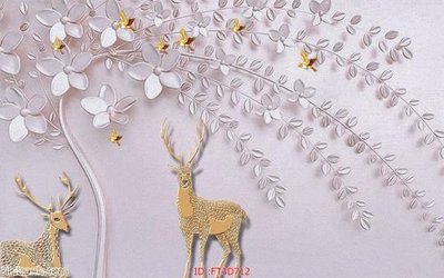 Cung cấp file tranh gốc Tường nền 3D hiện đại FT3D712 độc quyền