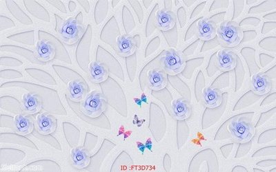 File tranh Tường nền 3D hiện đại FT3D734 (file gốc) chuẩn màu in