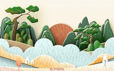 File gốc Tường nền 3D hiện đại FT3D751 (AI/EPS) cho in ấn