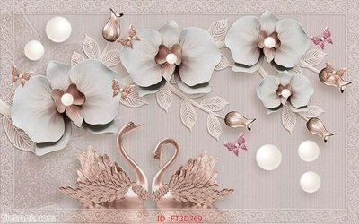 Tải file Tường nền 3D hiện đại FT3D769 (PSD) cho in tranh 3D