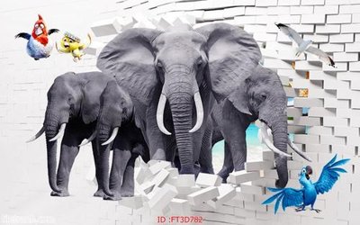 File tranh Tường nền 3D hiện đại FT3D782 (gốc) in trên kính