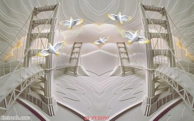 Download file Tường nền 3D hiện đại FT3D797 (gốc) in mica cao cấp