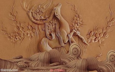 File tranh Tường nền 3D hiện đại FT3D811 (file gốc) chủ đề phong thủy