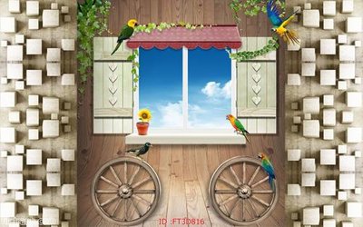 File tranh Tường nền 3D hiện đại FT3D816 (gốc) chủ đề thiên nhiên