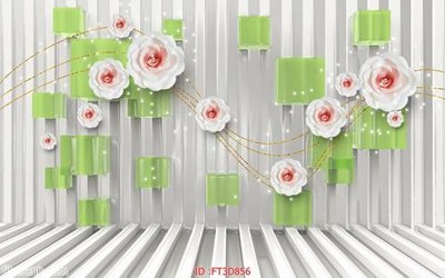Ảnh gốc Tường nền 3D hiện đại FT3D856 (độ nét cao) in tráng gương