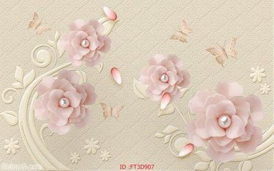 Hình ảnh file gốc in trần nhà Tường nền 3D hiện đại FT3D907