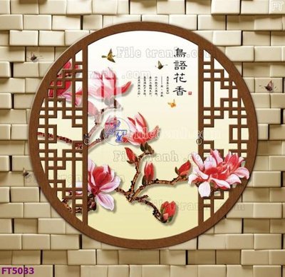 File in lụa Filetranh tường nền nhà hàng KTV FT5033 (phong cảnh) Filetranh tường nền nhà hàng KTV FT5033