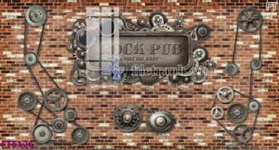 File gốc in mica Filetranh tường nền nhà hàng KTV FT5126 chất lượng