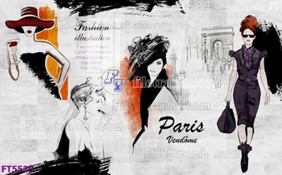 Cung cấp file tranh gốc Filetranh tường nền nhà hàng KTV FT5533 độc quyền