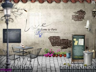 File tranh Filetranh tường nền nhà hàng KTV FT5678 (ảnh gốc) in trần 3D