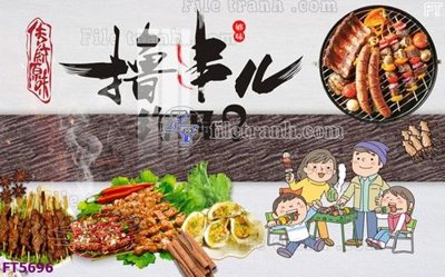 File gốc Filetranh tường nền nhà hàng KTV FT5696 (in mica) làm bảng hiệu