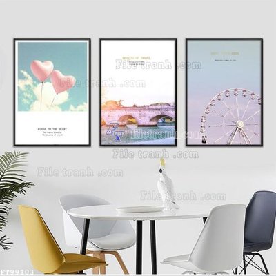 File tranh gốc in trần nhà File tranh treo tường pha lê gương FT99103 3D