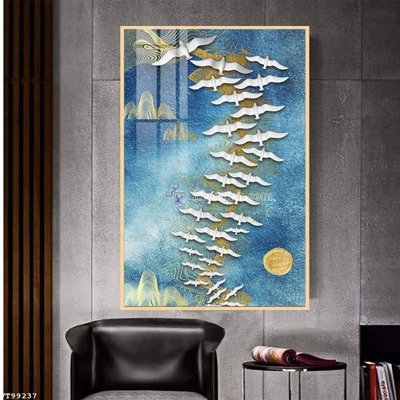 File gốc in ấn File tranh treo tường pha lê gương FT99237 chuẩn màu CMYK