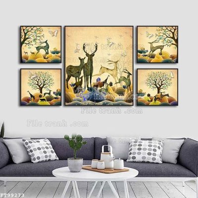 File tranh File tranh treo tường pha lê gương FT99273 (bản gốc) in lụa dán tường