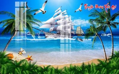Tải file File tranh thuận buồm xuôi gió FTB135 (ảnh gốc) in gạch 3D