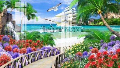 File gốc File tranh thuận buồm xuôi gió FTB197 (in tráng gương) hiện đại