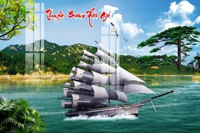 File tranh File tranh thuận buồm xuôi gió FTB227 (gốc) chủ đề trừu tượng