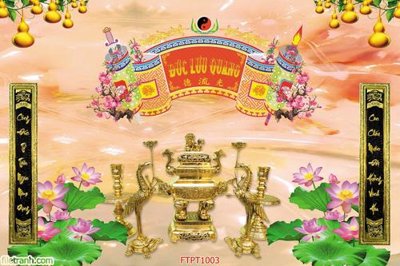 File tranh in trần 3D File tranh phòng thờ FTPT1003 (ảnh gốc)