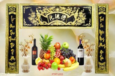 File tranh gốc PSD File tranh phòng thờ FTPT1055 còn nguyên layer