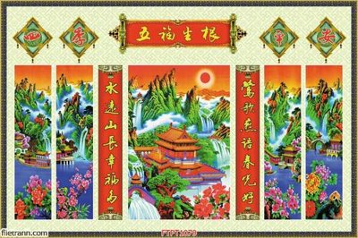 Tệp tin gốc File tranh phòng thờ FTPT1079 (chất lượng) File tranh phòng thờ FTPT1079