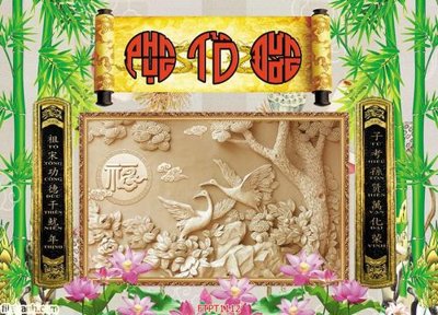 File PSD File tranh phòng thờ FTPT1112 (bản gốc) chất lượng nhất