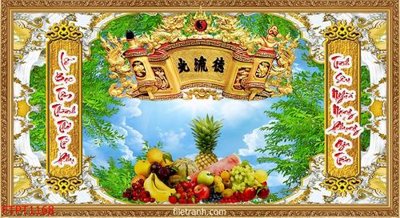 File tranh File tranh phòng thờ FTPT1168 (ảnh gốc) in trần 3D