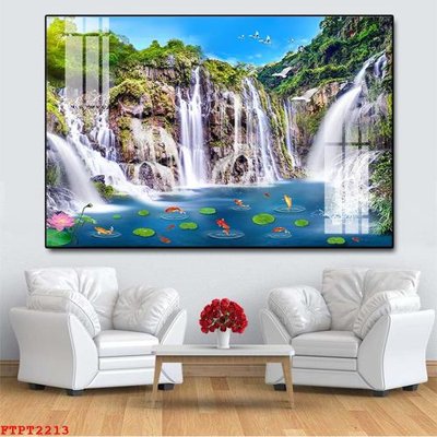 Mua file gốc Tranh sơn thủy thác nước FTPT2213 (PSD) tại Filetranh.com