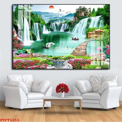 Tải file gốc Tranh sơn thủy thác nước FTPT2252 (in khổ lớn) quảng cáo